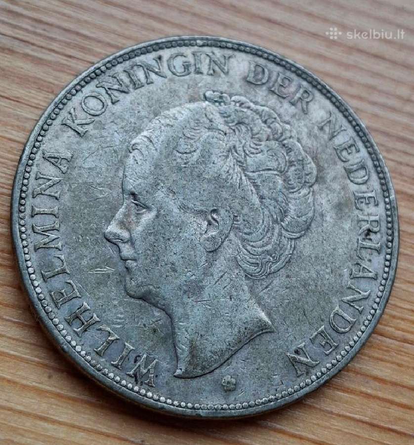 Nyderlandai 1930 2,5 guldeno (sidabras) - nuotraukos Nr. 3