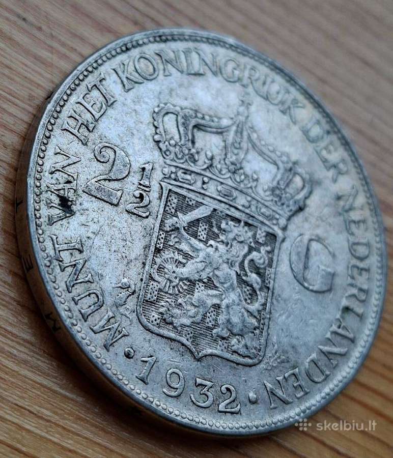 Nyderlandai 1932 2,5 guldeno (sidabras) - nuotraukos Nr. 3