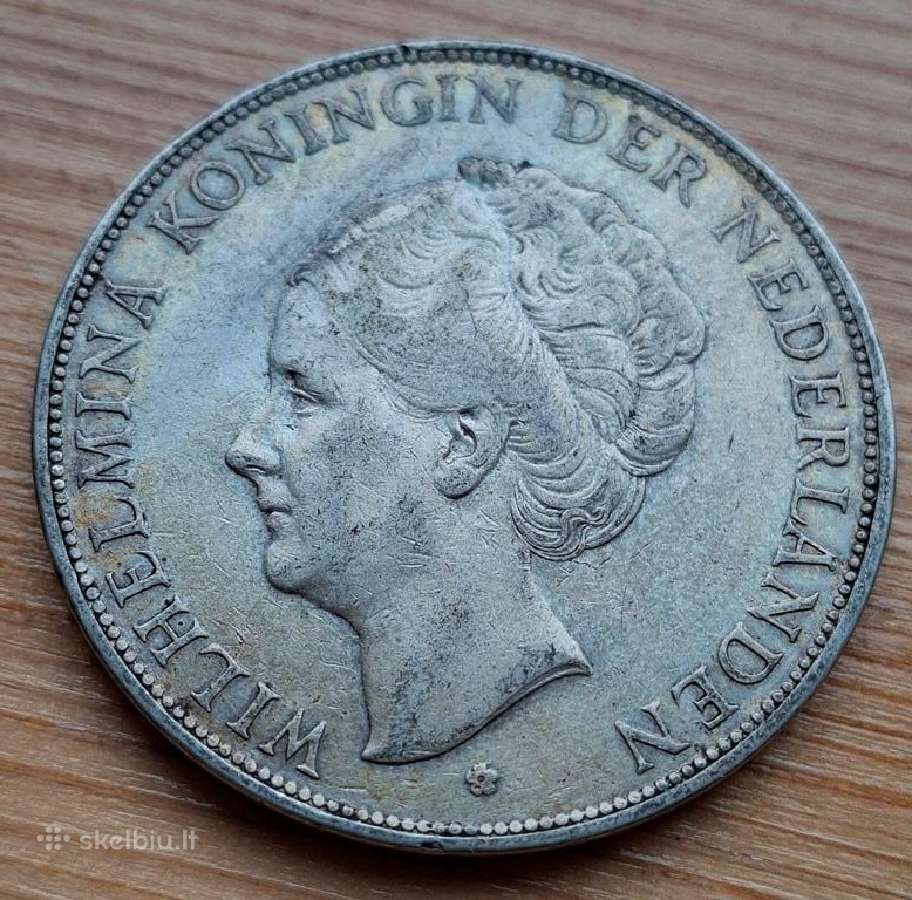 Nyderlandai 1929 2,5 guldeno (sidabras) - nuotraukos Nr. 2