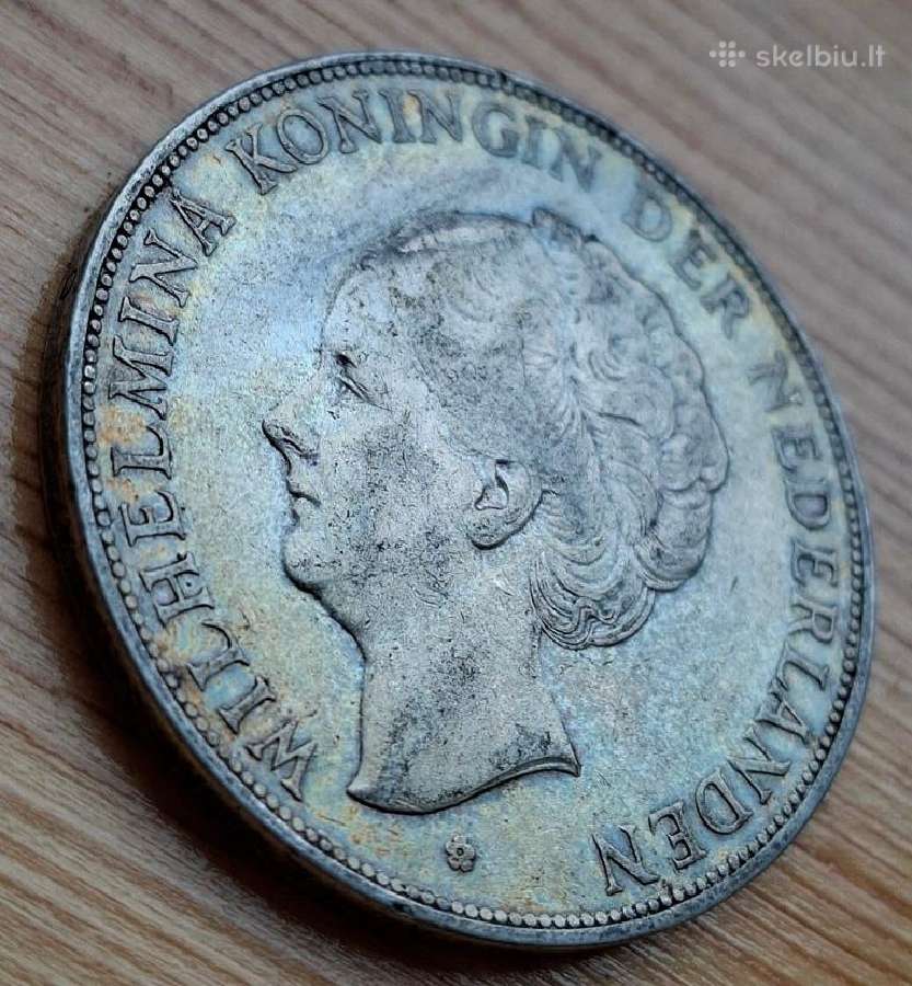 Nyderlandai 1929 2,5 guldeno (sidabras) - nuotraukos Nr. 4