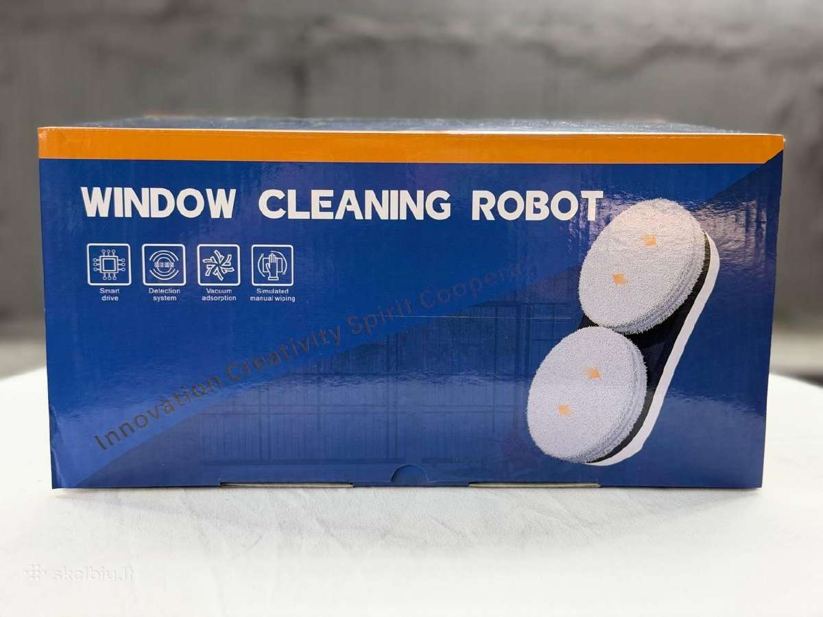 Langų valymo robotas su pulteliu ir priedais