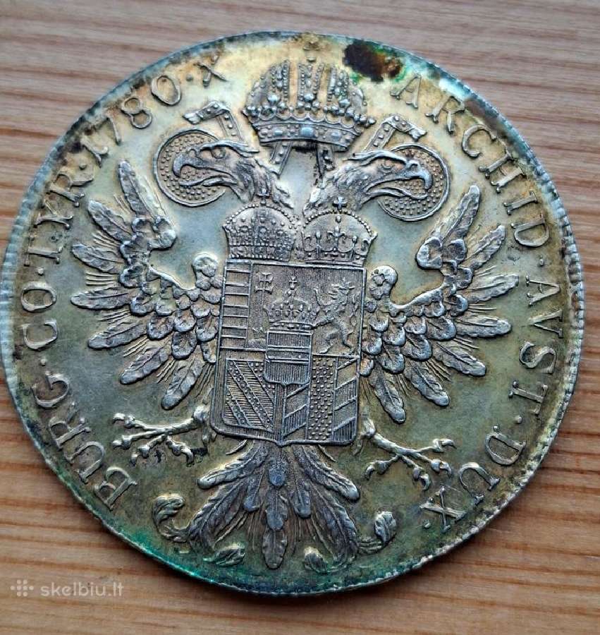 Austrija 1780 -x 1 taleris (sidabras - restraikas)