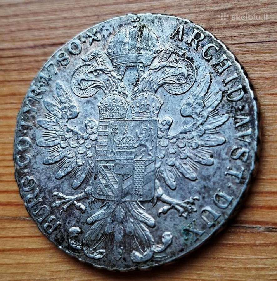 Austrija 1780 -x 1 taleris (sidabras - restraikas)