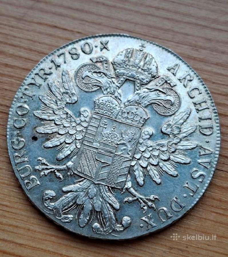 Austrija 1780 -x 1 taleris (sidabras - restraikas) - nuotraukos Nr. 3