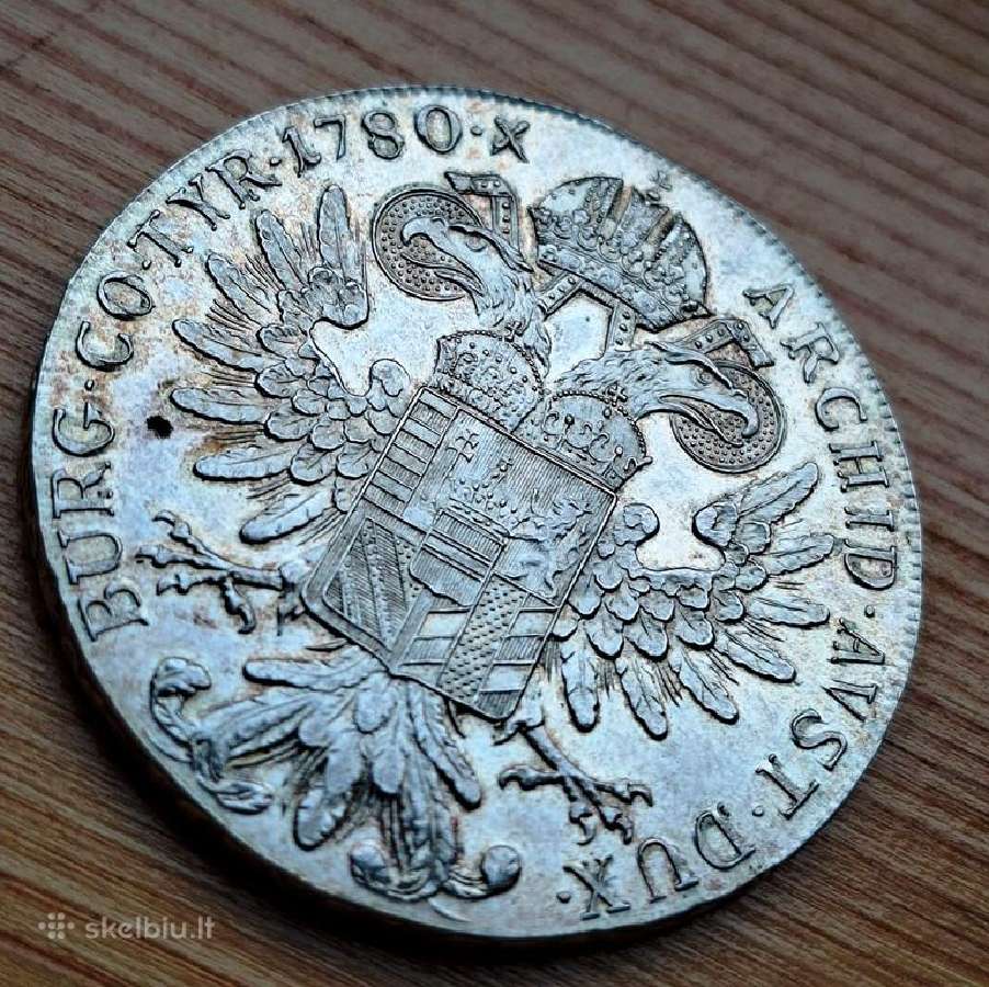 Austrija 1780 -x 1 taleris (sidabras - restraikas)