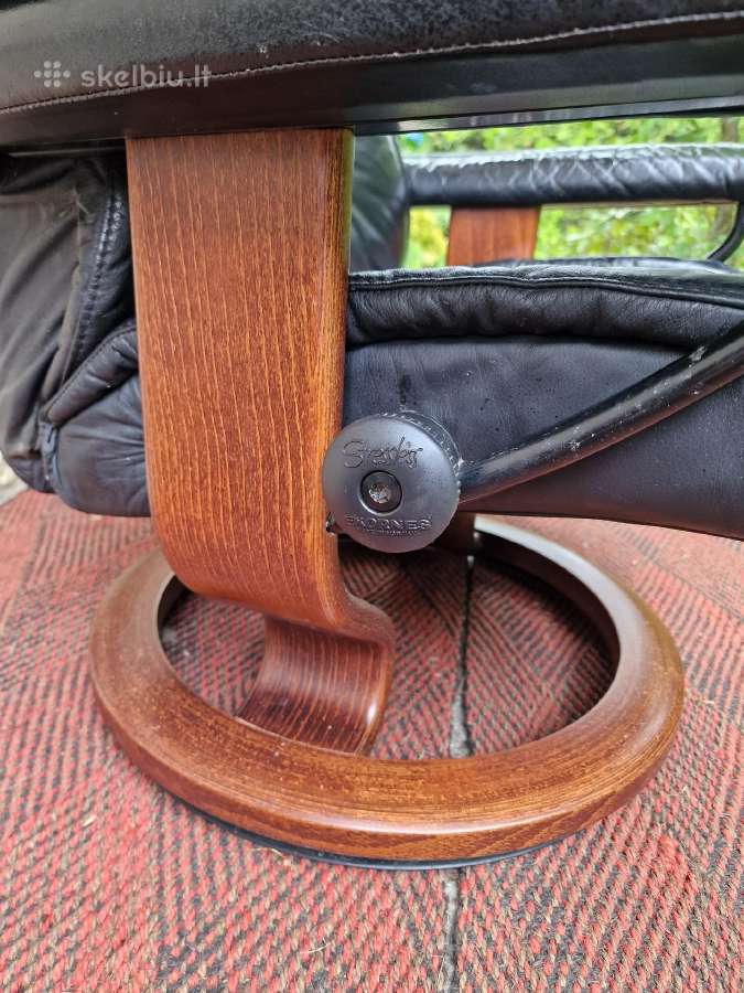 Vintažinis mid century Ekornes polisio fotelis - nuotraukos Nr. 7