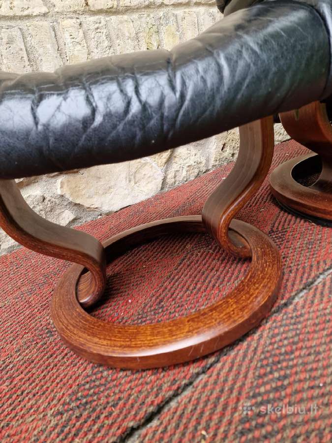 Vintažinis mid century Ekornes polisio fotelis - nuotraukos Nr. 9