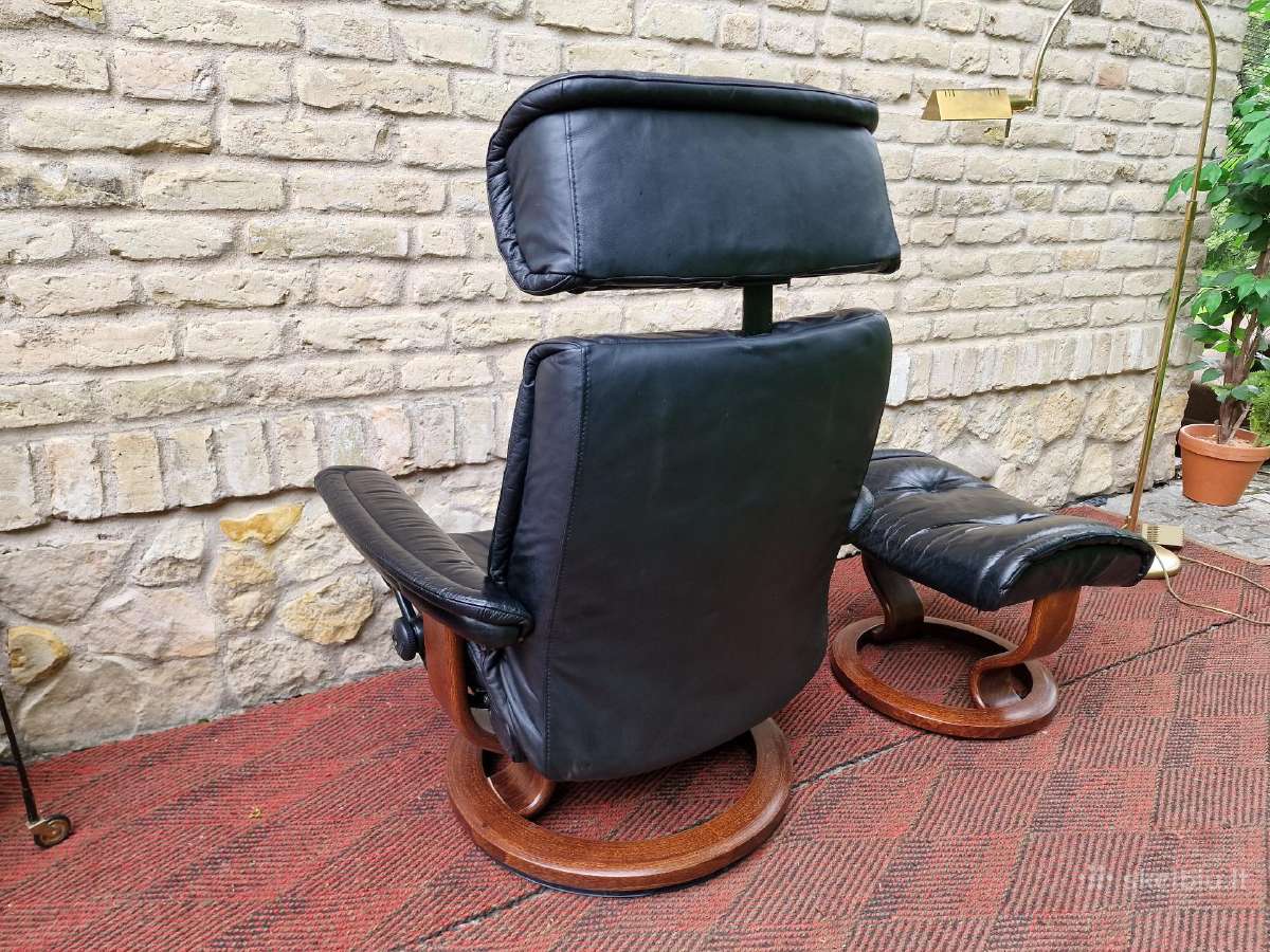 Vintažinis mid century Ekornes polisio fotelis - nuotraukos Nr. 19