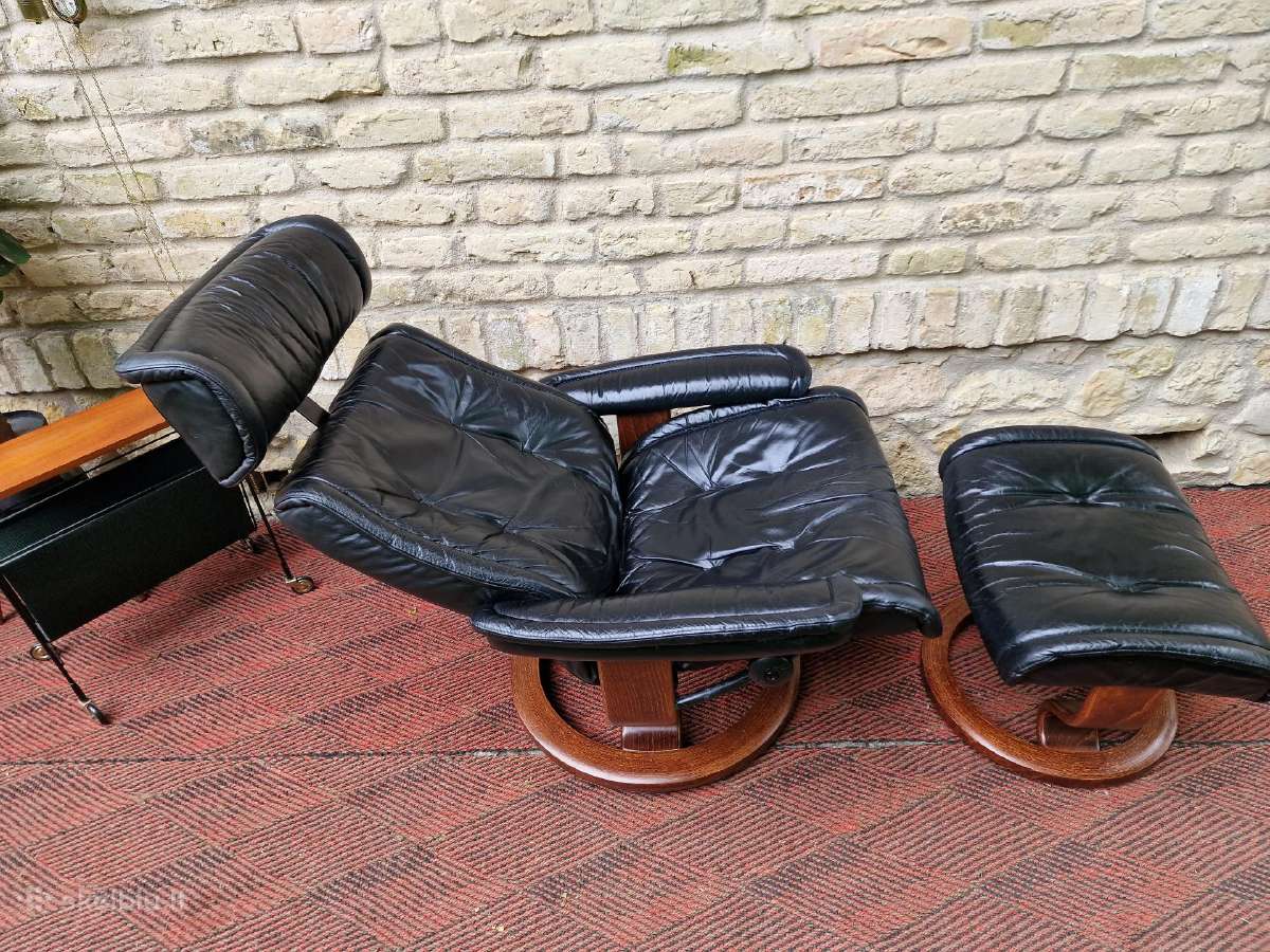 Vintažinis mid century Ekornes polisio fotelis - nuotraukos Nr. 22
