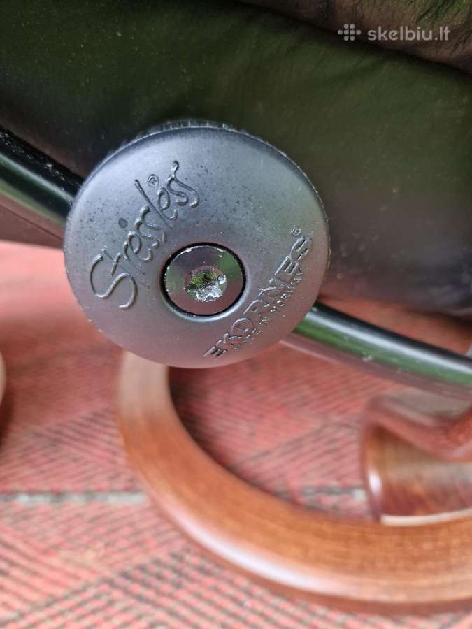 Vintažinis mid century Ekornes polisio fotelis - nuotraukos Nr. 28
