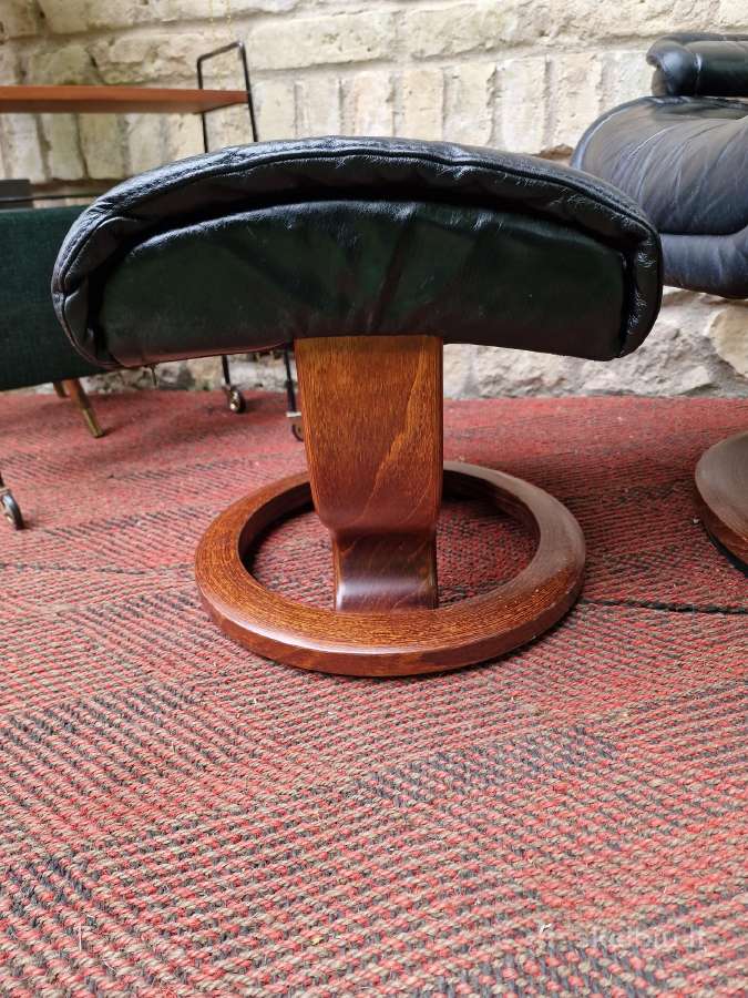 Vintažinis mid century Ekornes polisio fotelis - nuotraukos Nr. 29