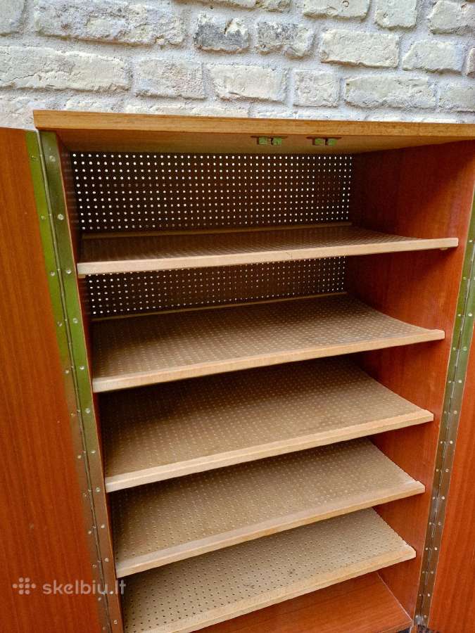 Vintažinė mid century tikmedžio batų spintelė - nuotraukos Nr. 6