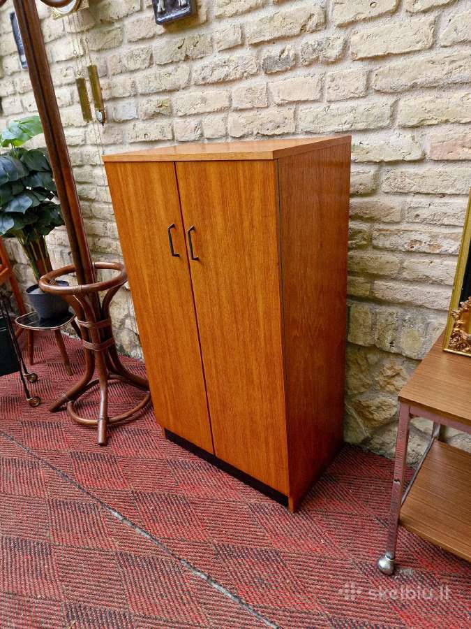 Vintažinė mid century tikmedžio batų spintelė - nuotraukos Nr. 7