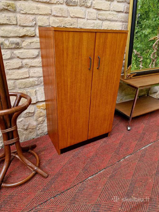 Vintažinė mid century tikmedžio batų spintelė - nuotraukos Nr. 13