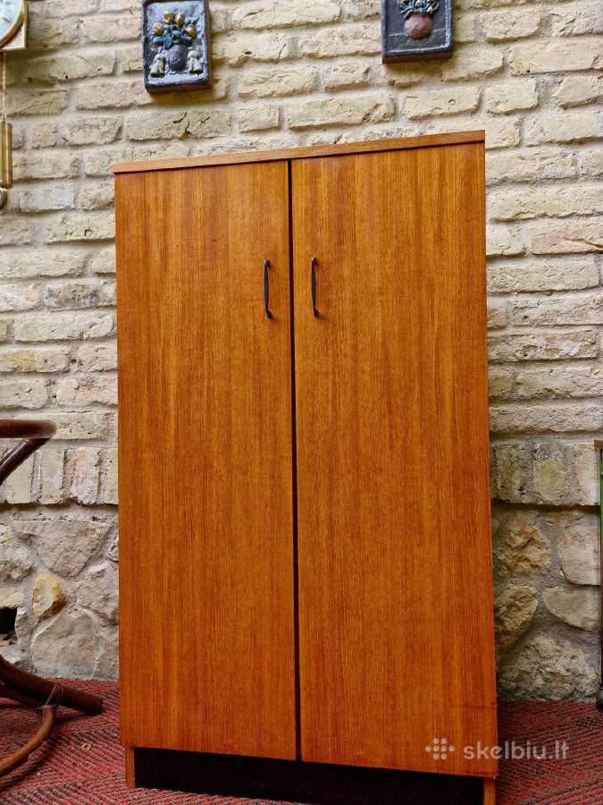 Vintažinė mid century tikmedžio batų spintelė - nuotraukos Nr. 17