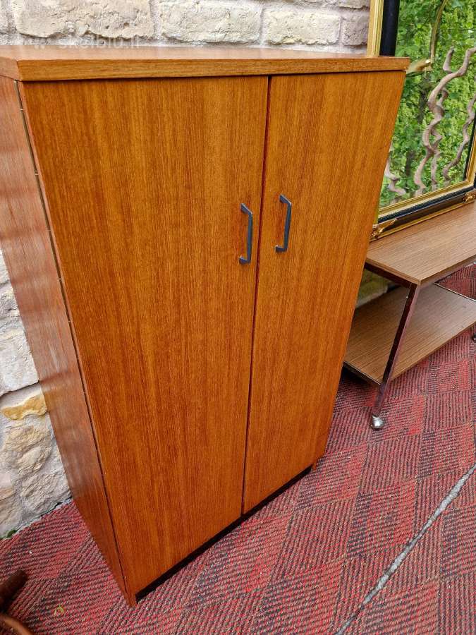 Vintažinė mid century tikmedžio batų spintelė - nuotraukos Nr. 19