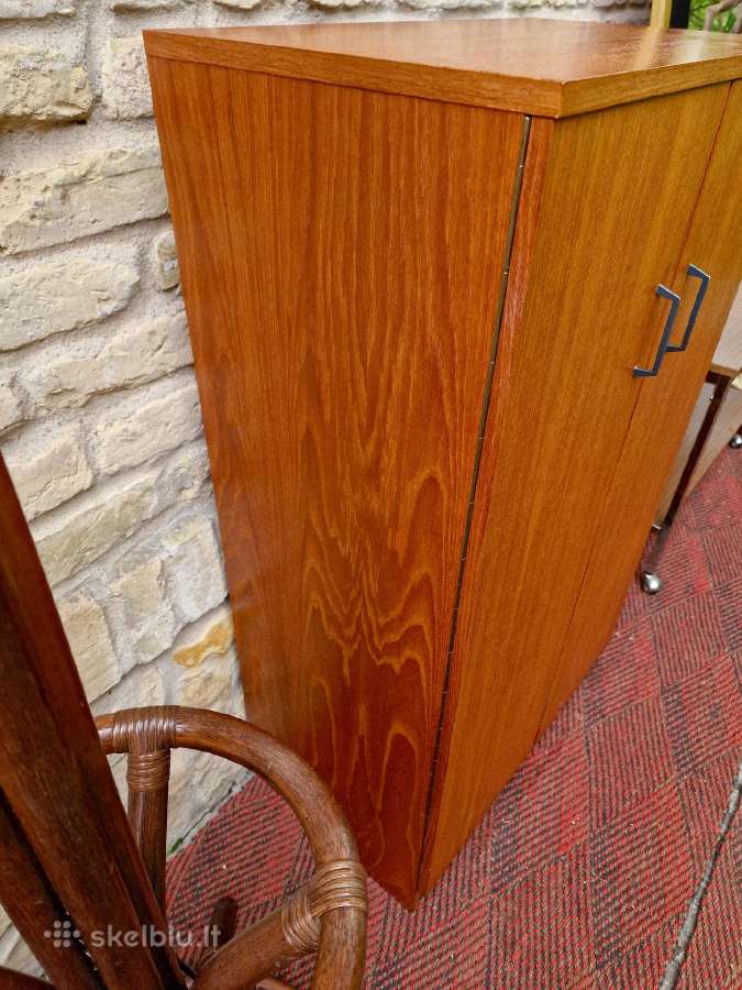 Vintažinė mid century tikmedžio batų spintelė - nuotraukos Nr. 21