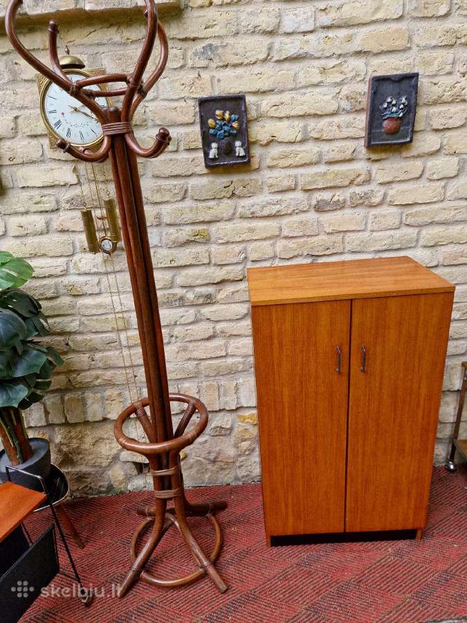 Vintažinė mid century tikmedžio batų spintelė - nuotraukos Nr. 23