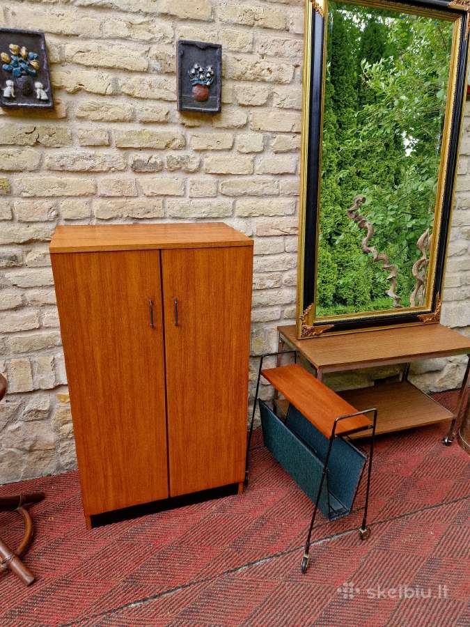 Vintažinė mid century tikmedžio batų spintelė - nuotraukos Nr. 27