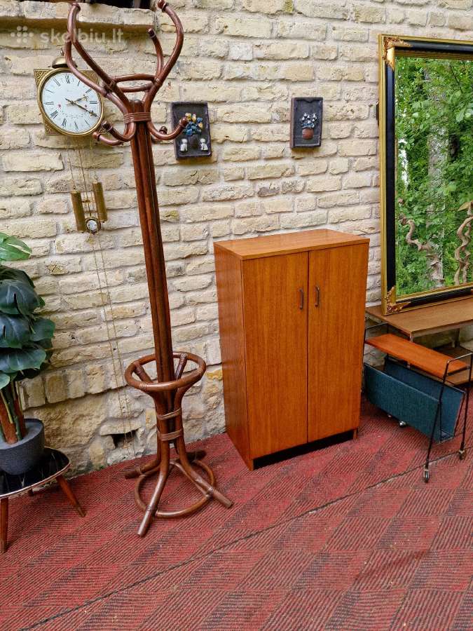 Vintažinė mid century tikmedžio batų spintelė - nuotraukos Nr. 36