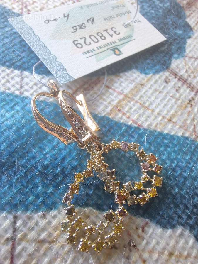 Pprabangūs auskarai su deimantais (1,05ct) - nuotraukos Nr. 6