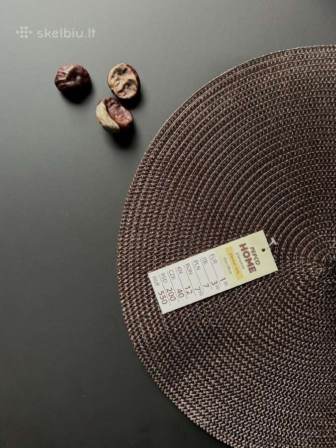 Apvalūs stalo padėkliukai prabangios bronzines spa