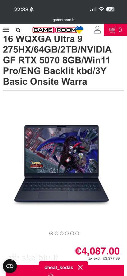 Alienware Aurora 16x 240hz/rtx 5070/64gb/4tb SSD - nuotraukos Nr. 6