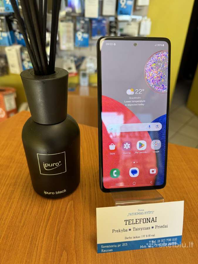 Samsung A52s 5G 128gb Black Su Garantija - nuotraukos Nr. 2