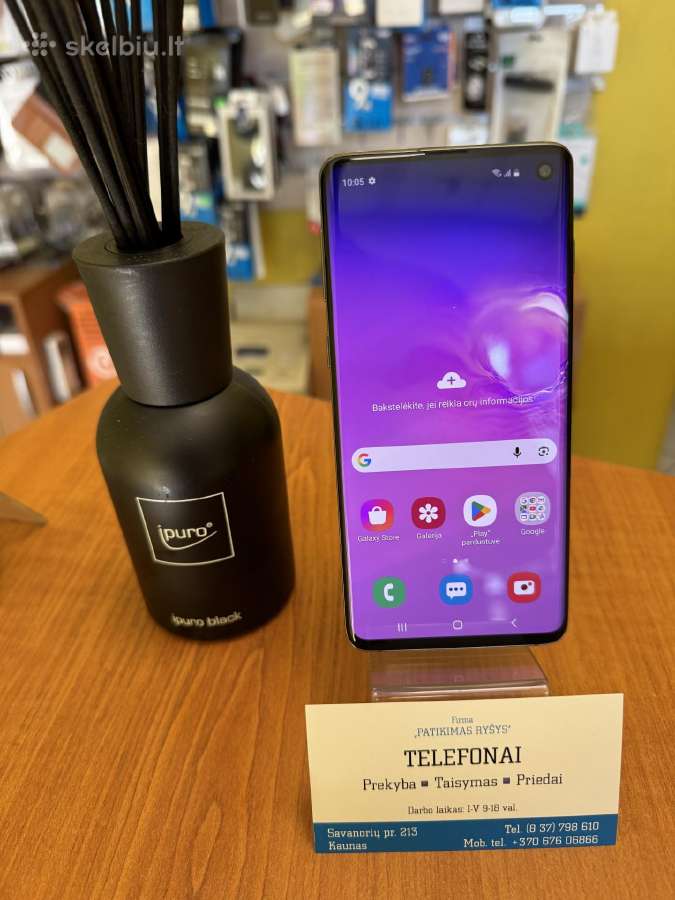 Samsung S10 Black 128gb Su Garantija