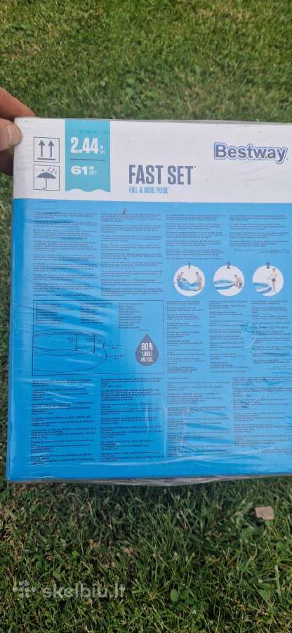 Baseinas Bestway 2,44 metro skersmens 61 cm gylio - nuotraukos Nr. 3