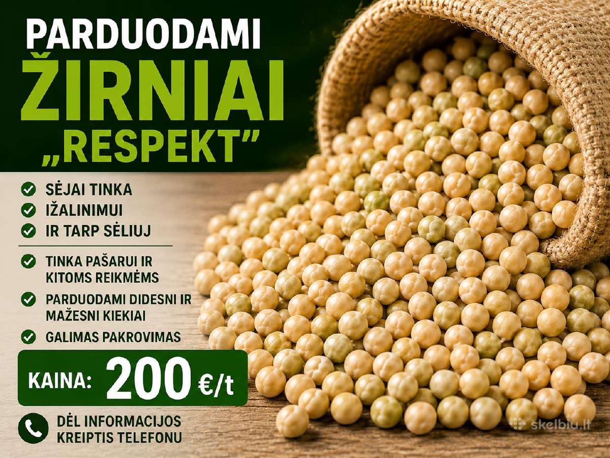 Parduodami žirniai