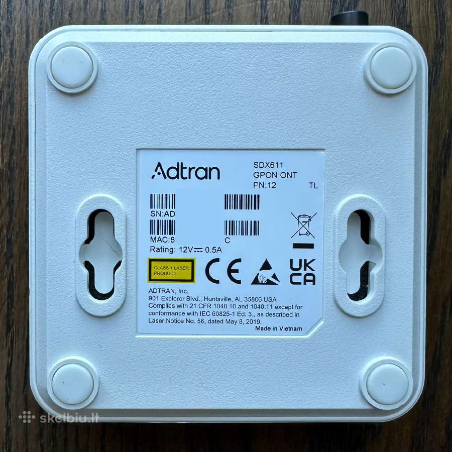Adtran Sdx611 Gpon Ont - Optinio Tinklo Terminalas - nuotraukos Nr. 7