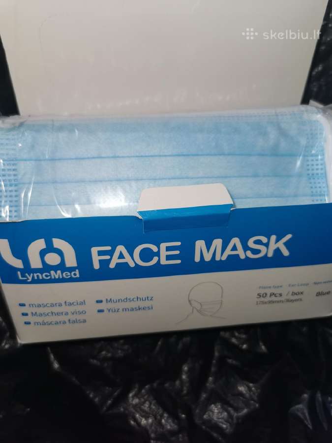 Vienkartinė kaukė face mask 50 vnt dezutei