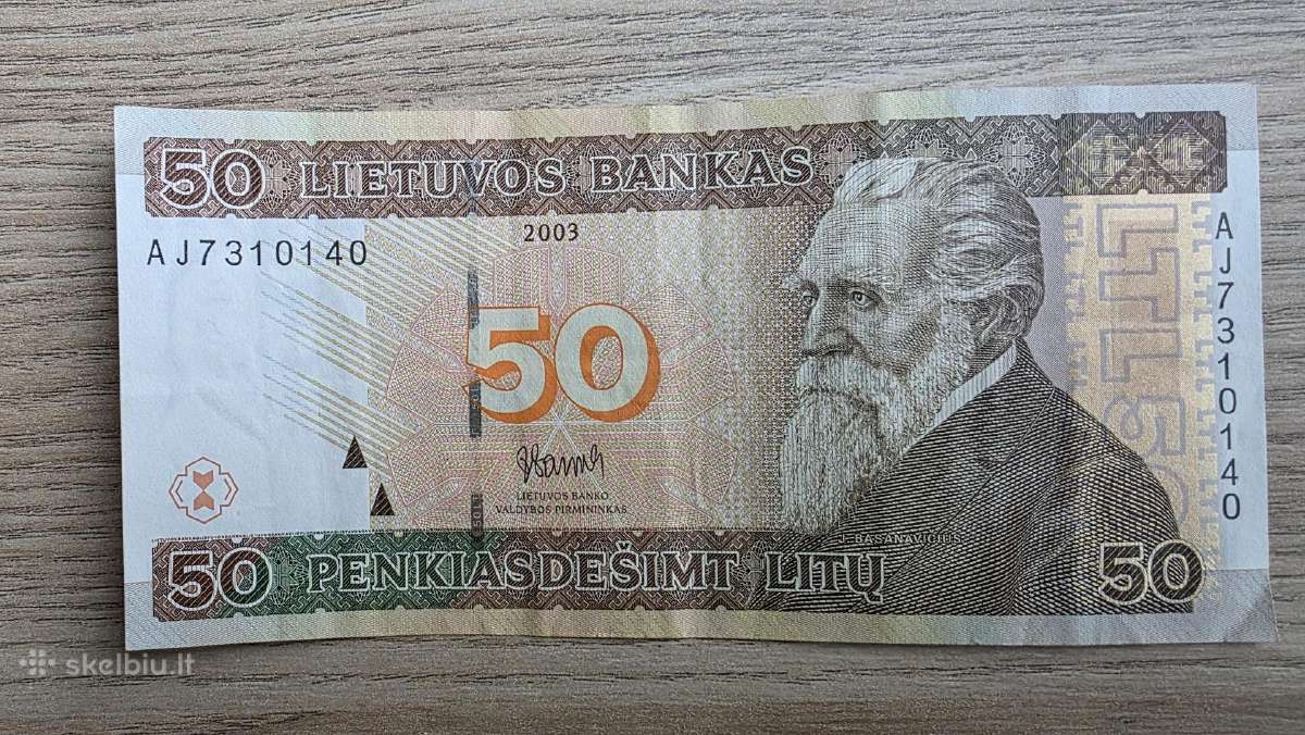 2003 metų 50 litų Jablonskis