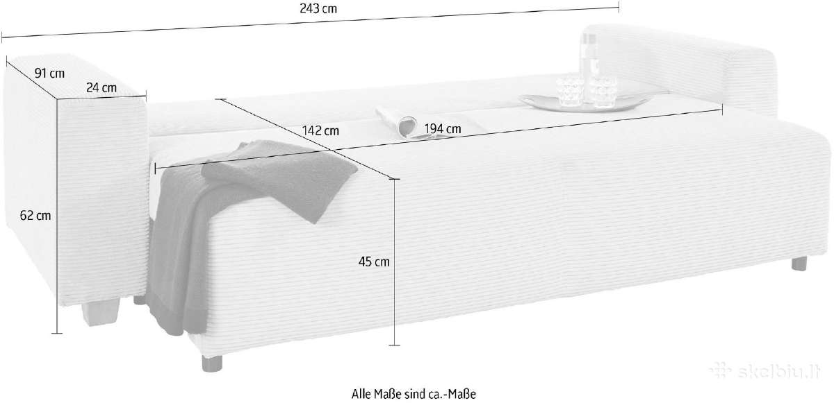 Nauja sofa lova "Yves" su miego funkcija - nuotraukos Nr. 11