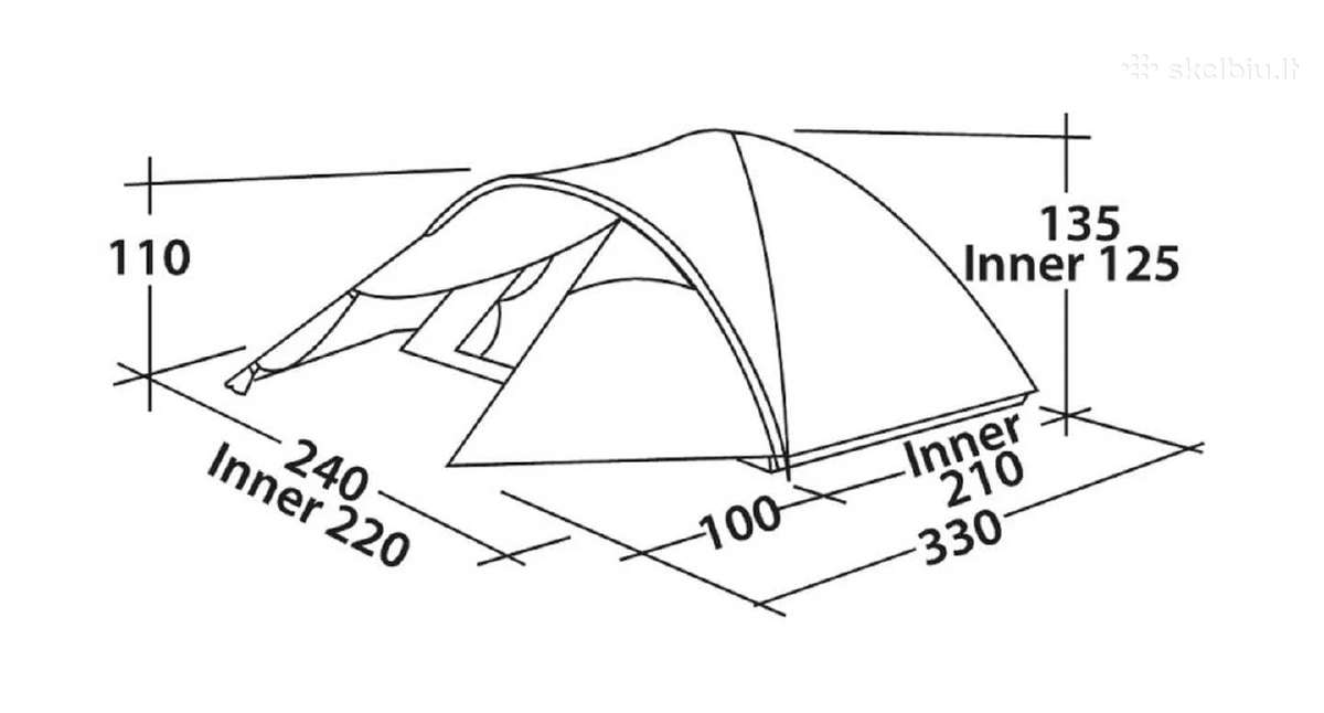 Easy Camp Torino 400 (keturvietė) palapinė - nuotraukos Nr. 3