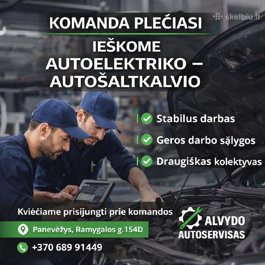 Reikalingas, autoelektrikas-automechanikas