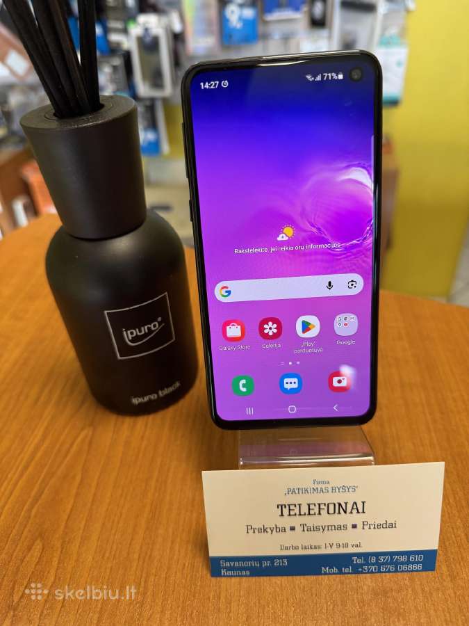 Samsung S10e 128gb Black Su Garantija