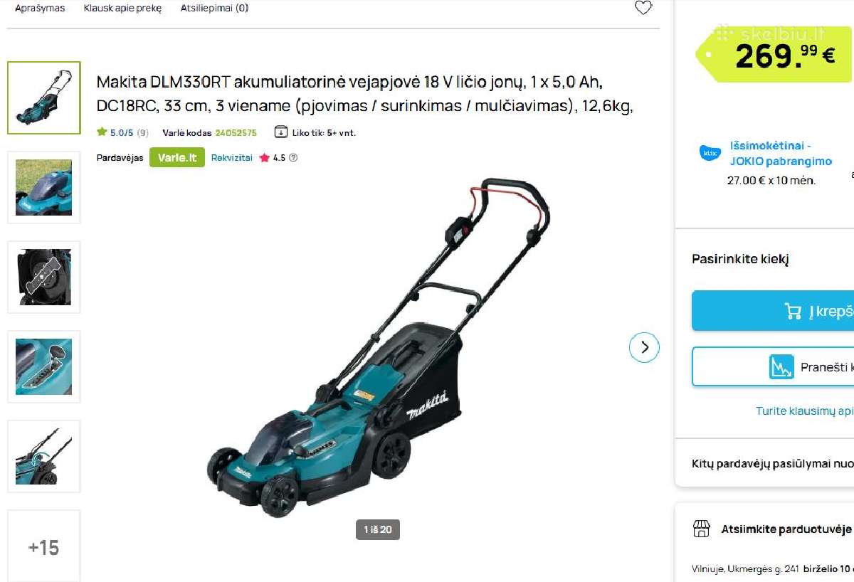 Makita Dlm330rt Vejapjove , zoliapjove - nuotraukos Nr. 6