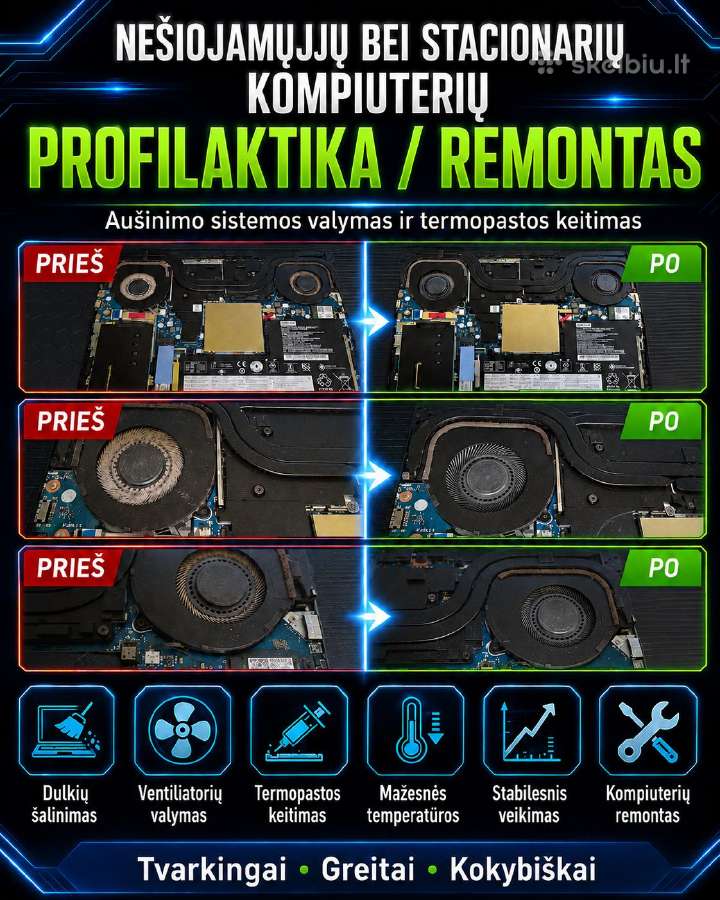 Kompiuterių remontas / Windows Irašymas