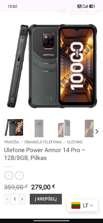 Ulefone Power armor 14pro 8gb RAM - nuotraukos Nr. 3