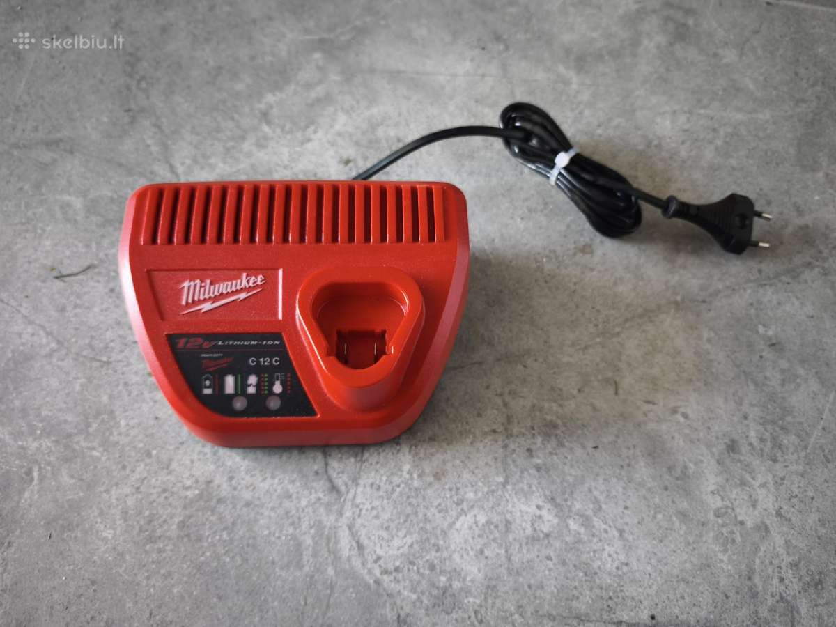 Milwaukee M12 C12c 12v akumuliatorių įkroviklis