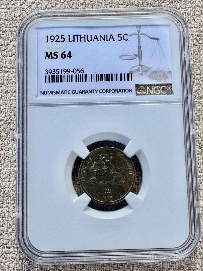 1925 m. 5 centai Ngc Ms64 – Lietuva