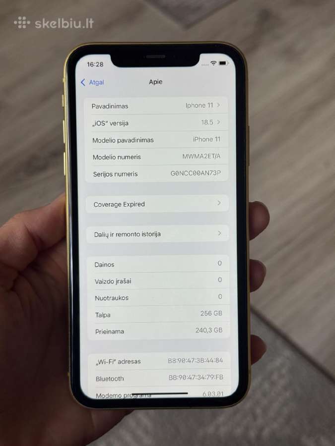 iPhone 11 256gb geltonas - nuotraukos Nr. 6