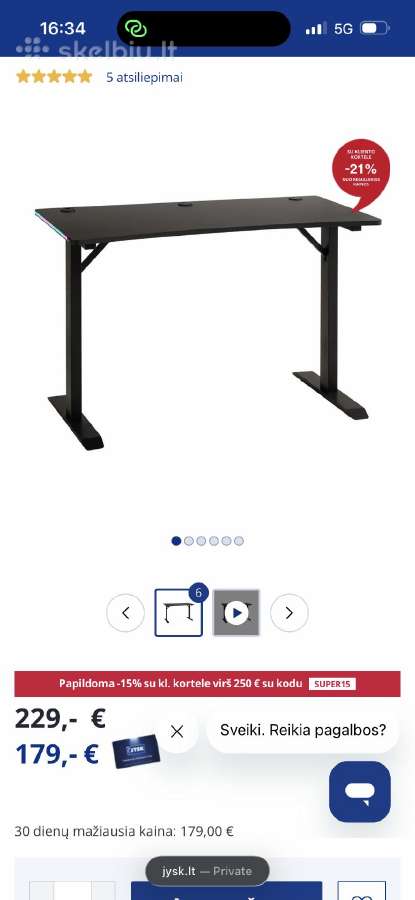 Stalai su LED - nuotraukos Nr. 4