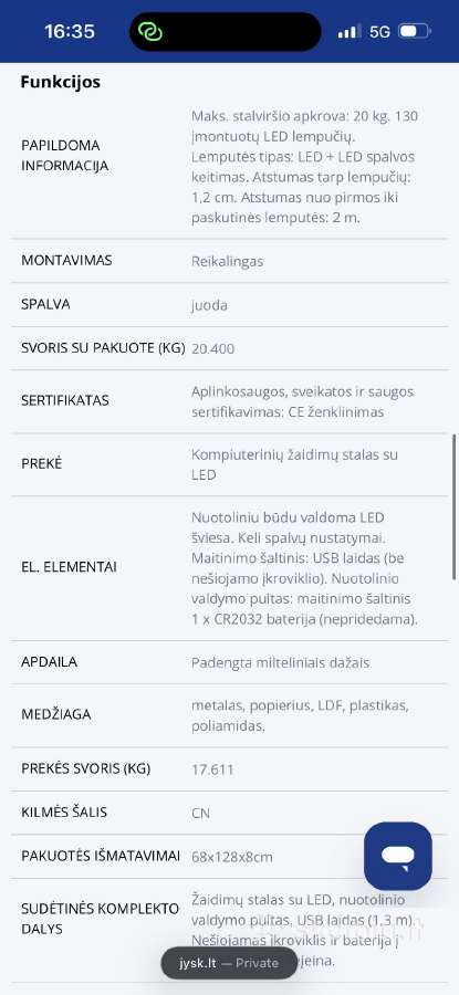 Stalai su LED - nuotraukos Nr. 5