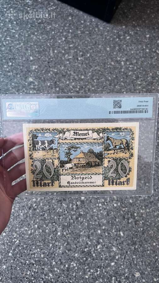 Memel 20 Mark 1922 Pmg 64