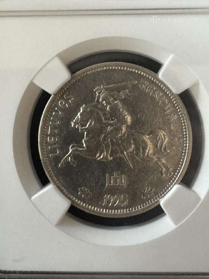 1925 m. 5 litai Ngc Xf Details Cleaned - nuotraukos Nr. 4