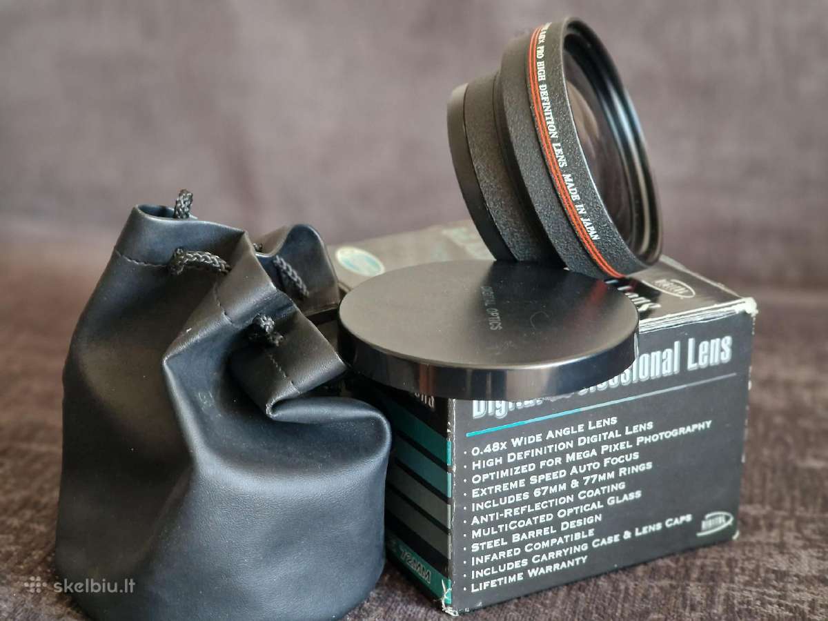 Parduodu plačiakampį konverterį 0,48x, 67-77mm.