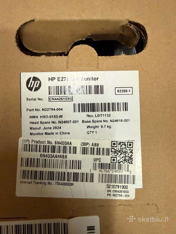Hp E27u G5 27" Qhd Usb-c Ips 65w Monitorius - nuotraukos Nr. 6